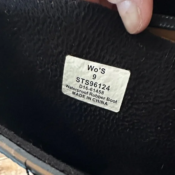 Sperry Black and Brown Rubber Boots - Picture 5 of 5